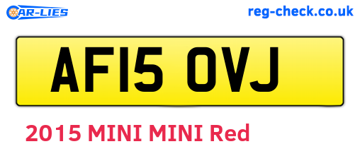 AF15OVJ are the vehicle registration plates.