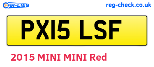 PX15LSF are the vehicle registration plates.
