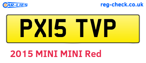 PX15TVP are the vehicle registration plates.
