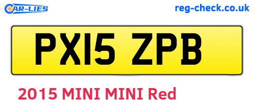 PX15ZPB are the vehicle registration plates.