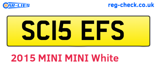 SC15EFS are the vehicle registration plates.