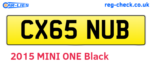 CX65NUB are the vehicle registration plates.