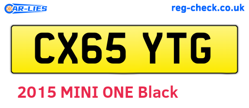 CX65YTG are the vehicle registration plates.