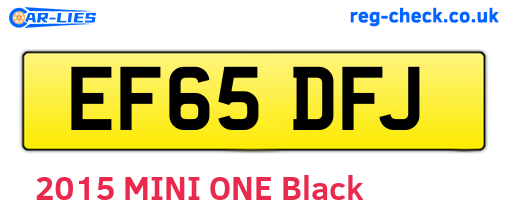 EF65DFJ are the vehicle registration plates.