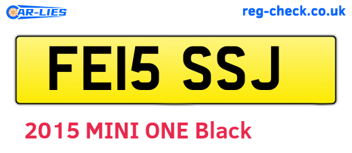 FE15SSJ are the vehicle registration plates.