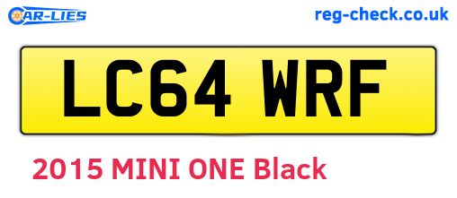 LC64WRF are the vehicle registration plates.