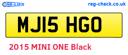 MJ15HGO are the vehicle registration plates.