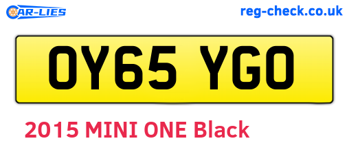 OY65YGO are the vehicle registration plates.