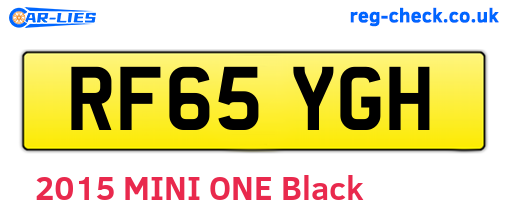RF65YGH are the vehicle registration plates.