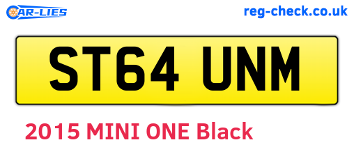 ST64UNM are the vehicle registration plates.