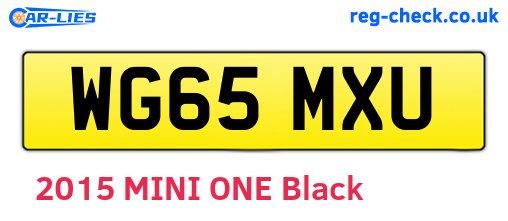 WG65MXU are the vehicle registration plates.