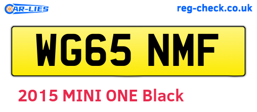 WG65NMF are the vehicle registration plates.