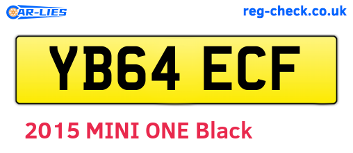 YB64ECF are the vehicle registration plates.