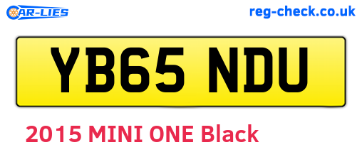 YB65NDU are the vehicle registration plates.