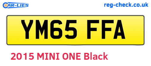 YM65FFA are the vehicle registration plates.