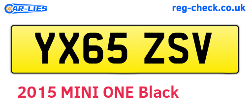 YX65ZSV are the vehicle registration plates.