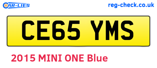CE65YMS are the vehicle registration plates.