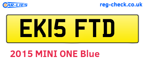 EK15FTD are the vehicle registration plates.
