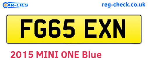 FG65EXN are the vehicle registration plates.