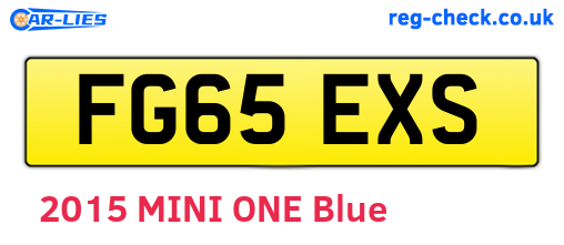 FG65EXS are the vehicle registration plates.
