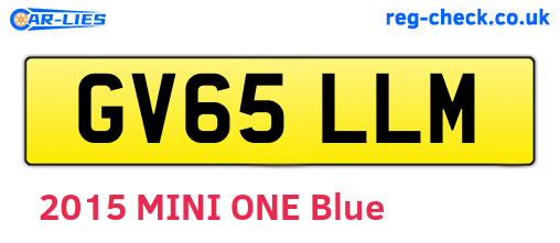 GV65LLM are the vehicle registration plates.