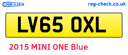 LV65OXL are the vehicle registration plates.