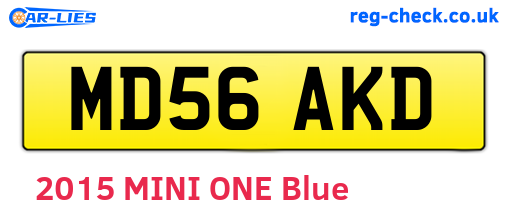 MD56AKD are the vehicle registration plates.