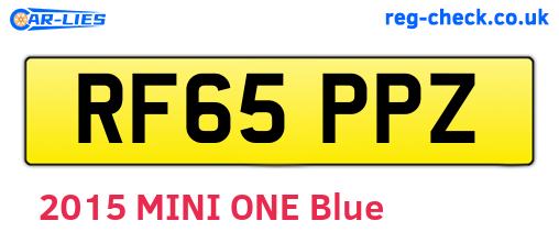 RF65PPZ are the vehicle registration plates.