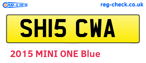 SH15CWA are the vehicle registration plates.