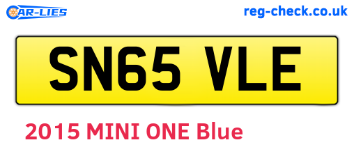 SN65VLE are the vehicle registration plates.