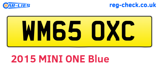 WM65OXC are the vehicle registration plates.