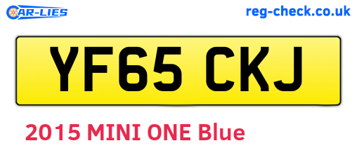 YF65CKJ are the vehicle registration plates.