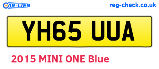 YH65UUA are the vehicle registration plates.