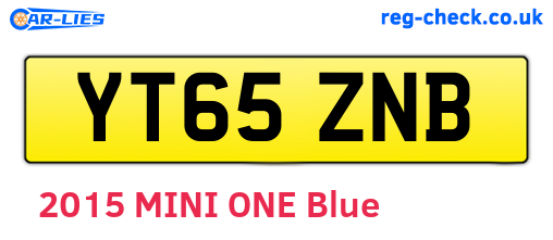 YT65ZNB are the vehicle registration plates.