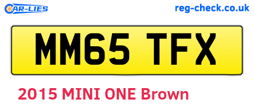 MM65TFX are the vehicle registration plates.