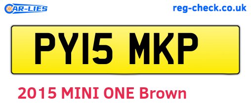 PY15MKP are the vehicle registration plates.