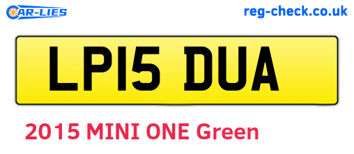 LP15DUA are the vehicle registration plates.