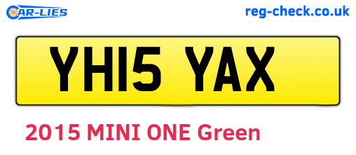 YH15YAX are the vehicle registration plates.