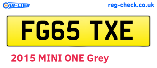 FG65TXE are the vehicle registration plates.