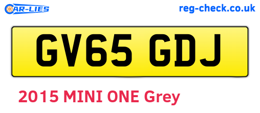 GV65GDJ are the vehicle registration plates.