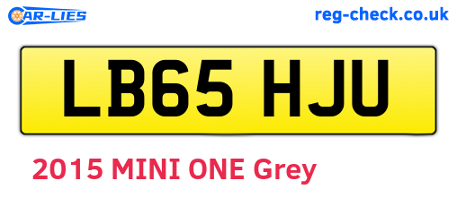 LB65HJU are the vehicle registration plates.