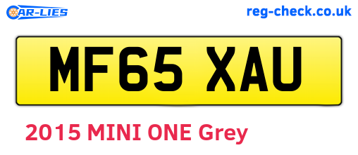 MF65XAU are the vehicle registration plates.