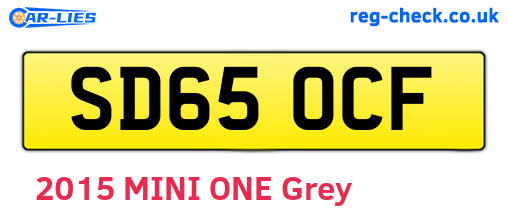 SD65OCF are the vehicle registration plates.
