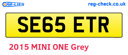 SE65ETR are the vehicle registration plates.