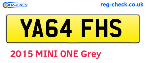 YA64FHS are the vehicle registration plates.