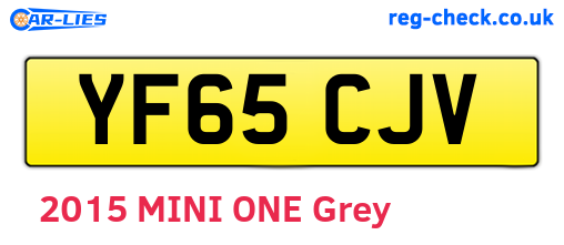 YF65CJV are the vehicle registration plates.