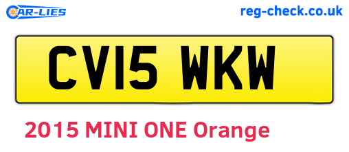 CV15WKW are the vehicle registration plates.