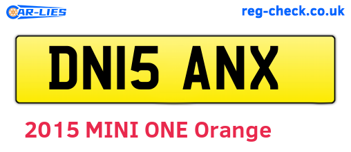 DN15ANX are the vehicle registration plates.