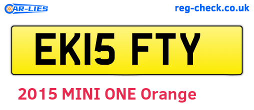 EK15FTY are the vehicle registration plates.