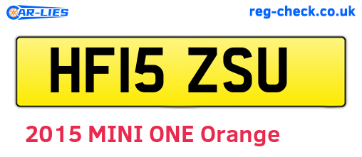 HF15ZSU are the vehicle registration plates.